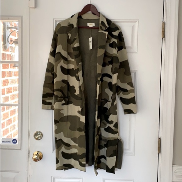 Anthropologie Maeve Kieran Camo Sweater Coat NWT S - Picture 2 of 7